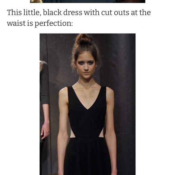 ERIN by Erin Fetherston Black Dress With Cutouts Nude Mesh Cocktail LBD Size 2 - Picture 2 of 8